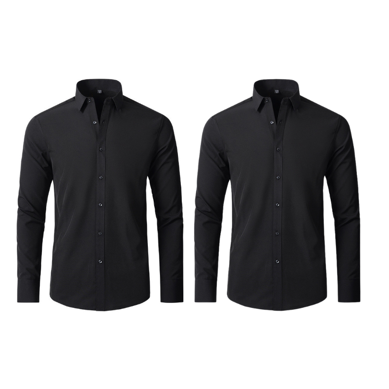 Compre 1 Leve 2 | Camisa Social Ultra Elastech Anti amassados + Relogio de Brinde