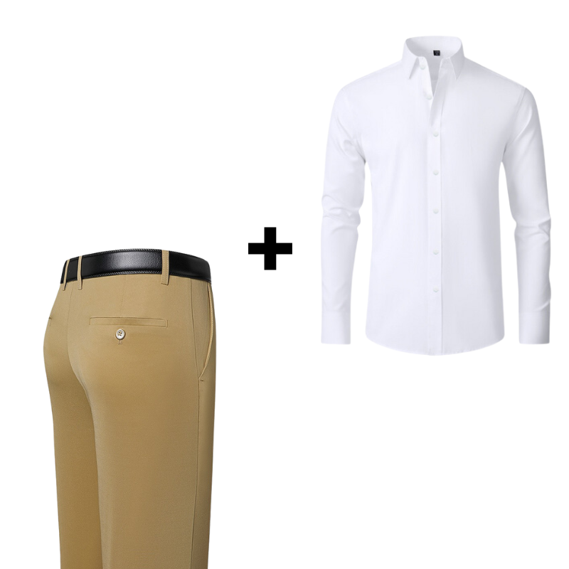 Kit Elastech Camisa Social Ultra Tech + Calça Social Gentleman (Oferta Imperdível)