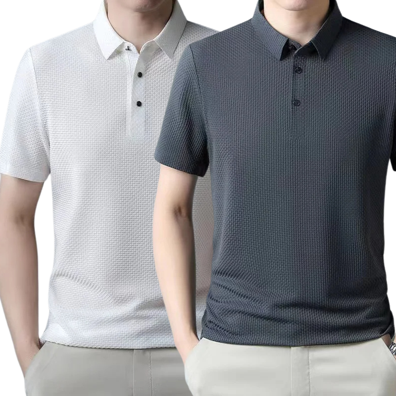 [PAGUE 1 LEVE 2] - Camisa Polo Ultra Fresh Seda Gelo + Relogio de Brinde