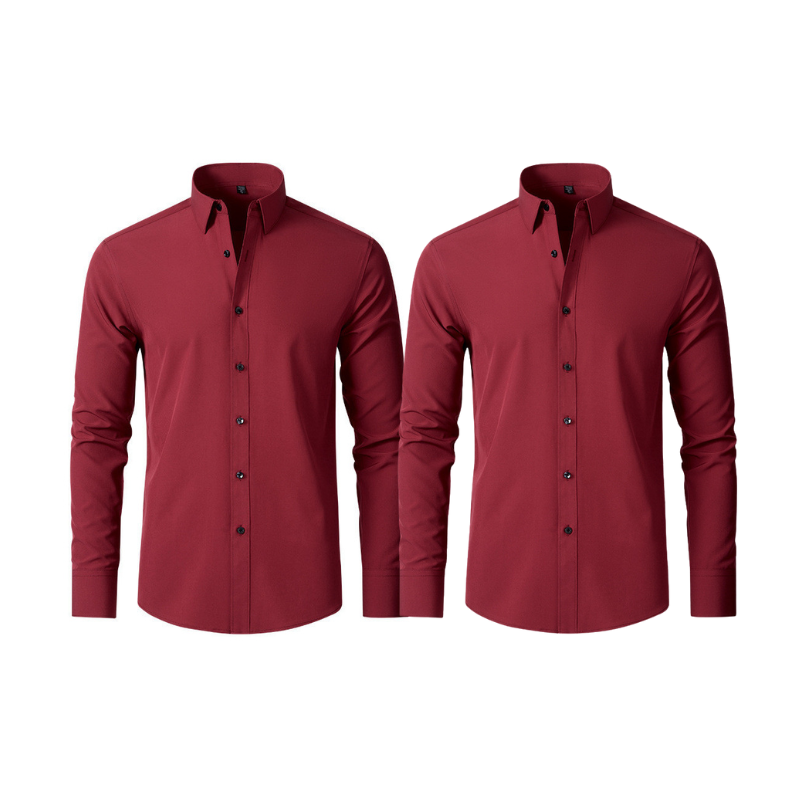 Compre 1 Leve 2 | Camisa Social Ultra Elastech Anti amassados + Relogio de Brinde