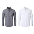 Compre 1 Leve 2 | Camisa Social Ultra Elastech Anti amassados + Relogio de Brinde