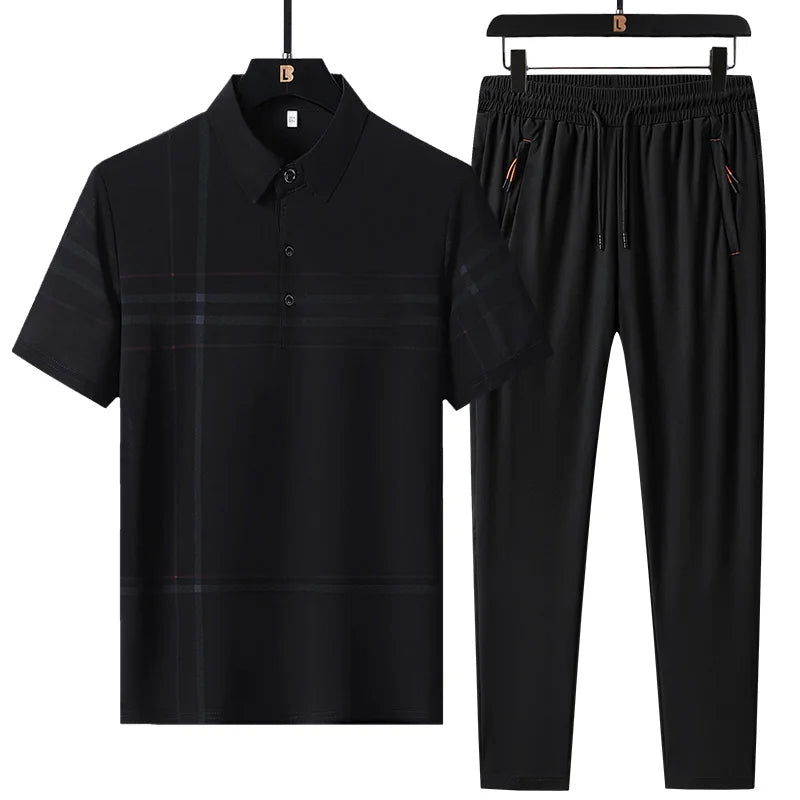 Conjunto Camisa Polo Seda Gelo  + Calça Flex