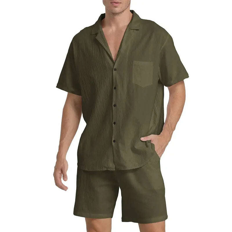 Kit Hawai Short e Camisa de Linho (Promoção Verão 2025)